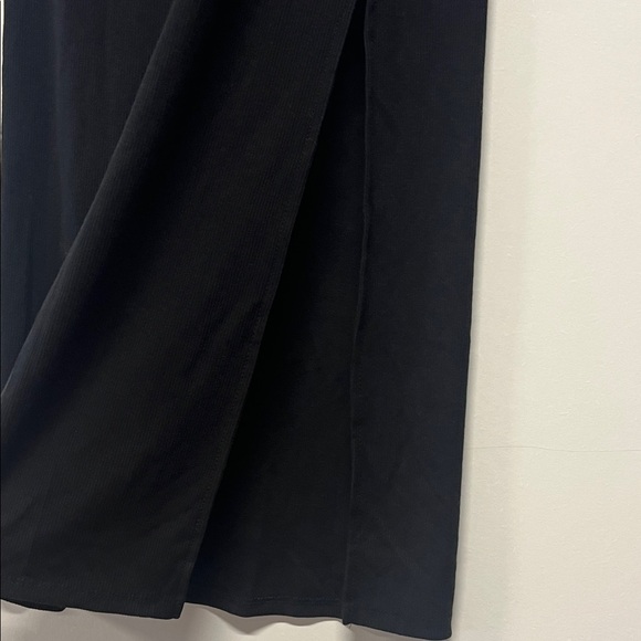 Fashion Nova Jenna Ribbed Elegant Off Shoulder Midi Dress-Black Dress size Large - Picture 6 of 8